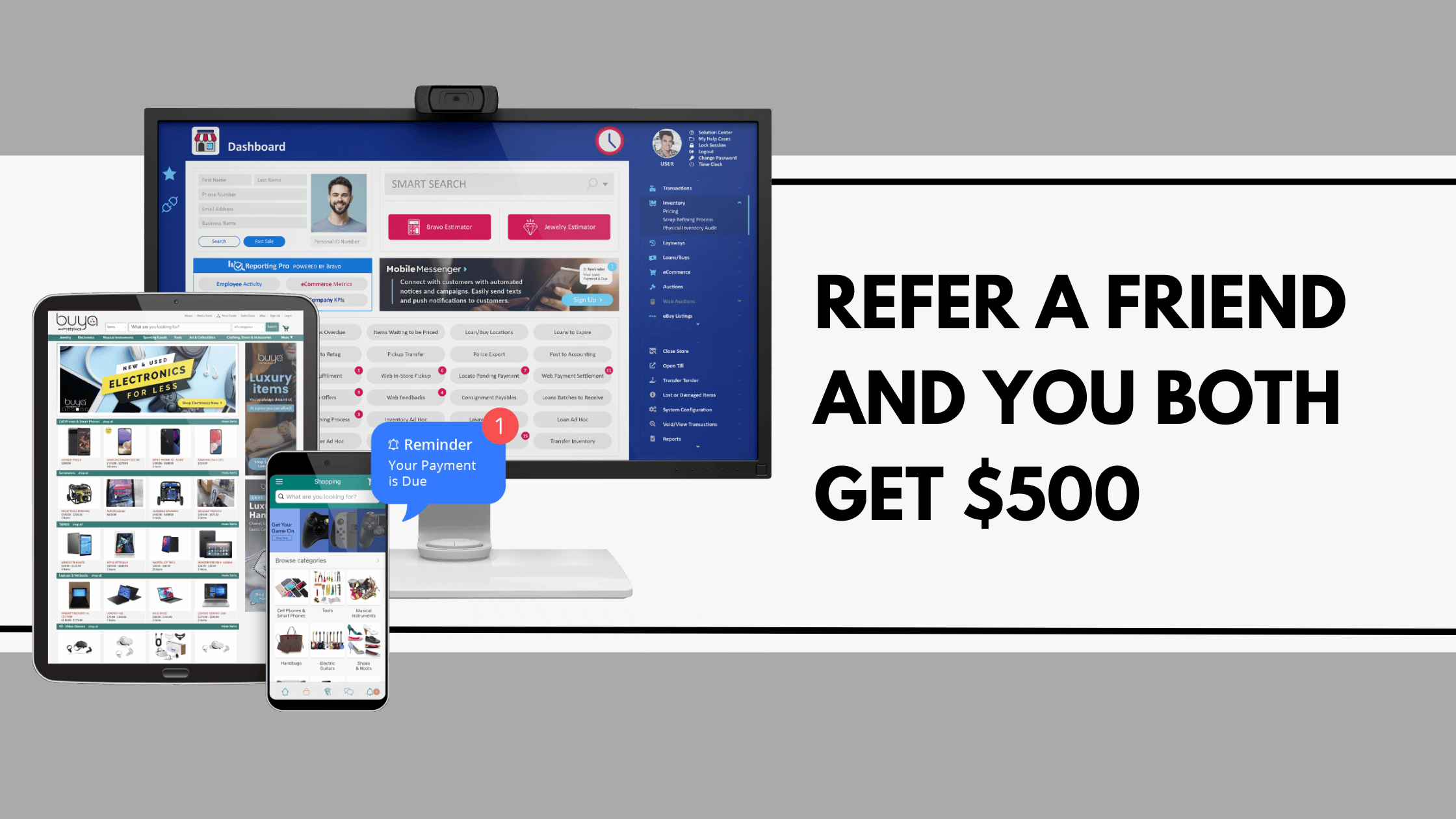 Bravo Store Systems Referral Program | Refer-A-Friend & You Both Get $500